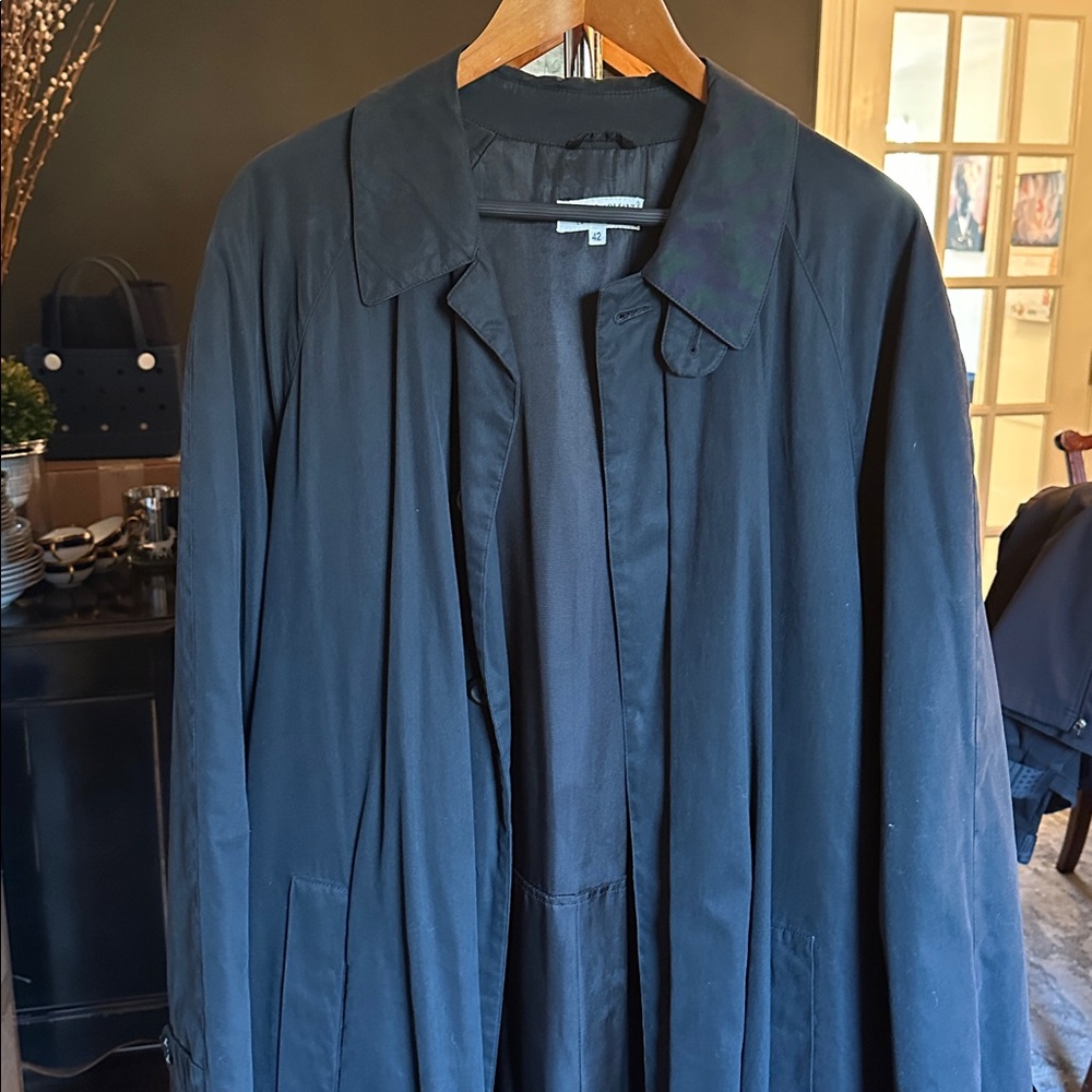 Giorgio Armani Midnight Black raincoat with belt